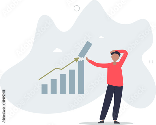 Economic recession from high inflation, stock market crash, crisis or depression,life and employment of people.