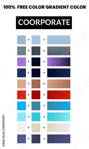 10-Color Gradient Palette 2026 – Smooth Color Transitions for Modern Design, UI, Branding & Digital Art