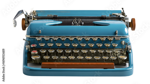 Vintage Teal Typewriter Retro Writing Machine Nostalgia