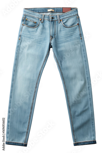Classic light blue denim jeans display
