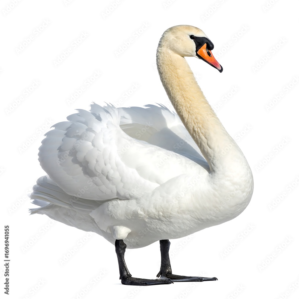 Obraz premium White swan profile