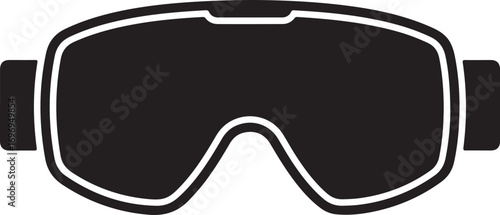 Safety goggles silhouette vector, ski goggles icon, goggles icon, ski goggles icon for winter sports vector illustration