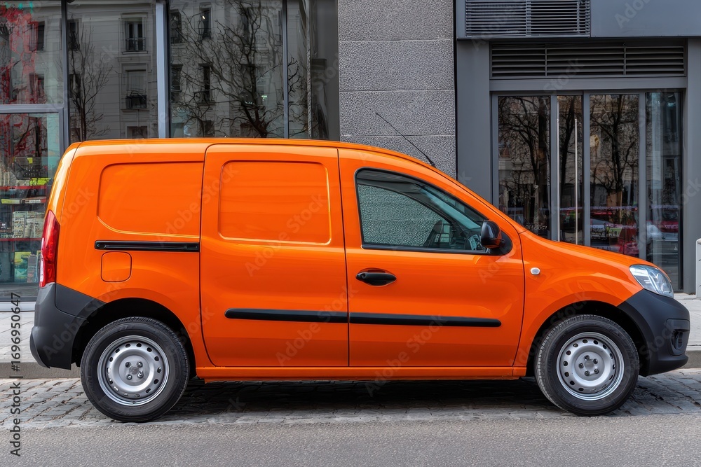 Fototapeta premium Dacia Dokker Overview: Compact Commercial Motor Vehicle in Urban Setting - Prague, Czech Republic, 12-05-2019