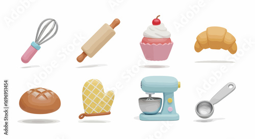 Delightful baking icons and treats for creative projects and culinary inspiration