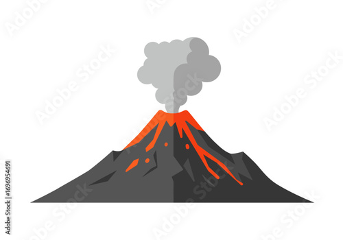 Dramatic Volcanic Eruption Landscape.