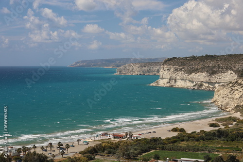 Cliff and sea at Kourion Cyprus