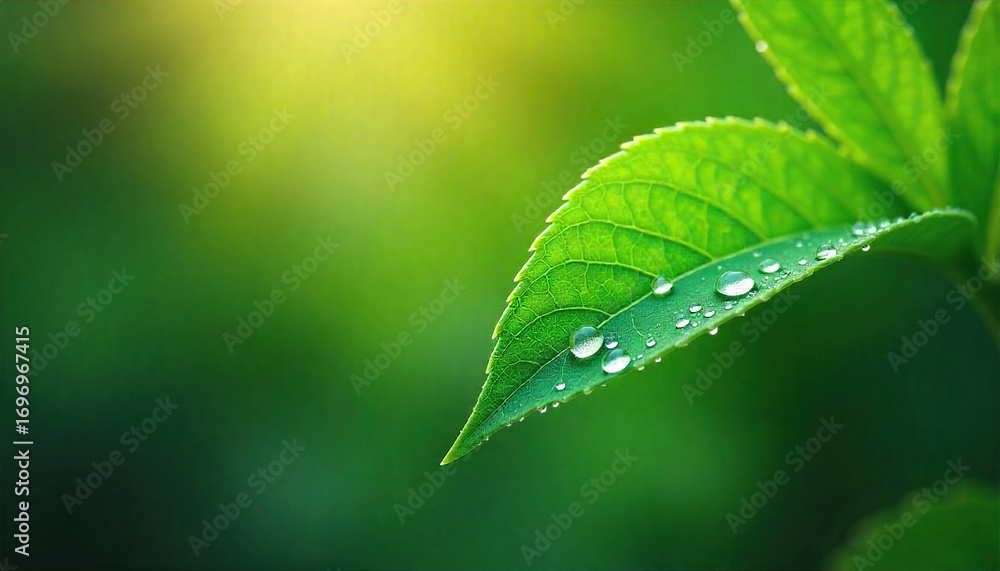 Obraz premium dew on leaf