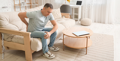 Mature man suffering from b...