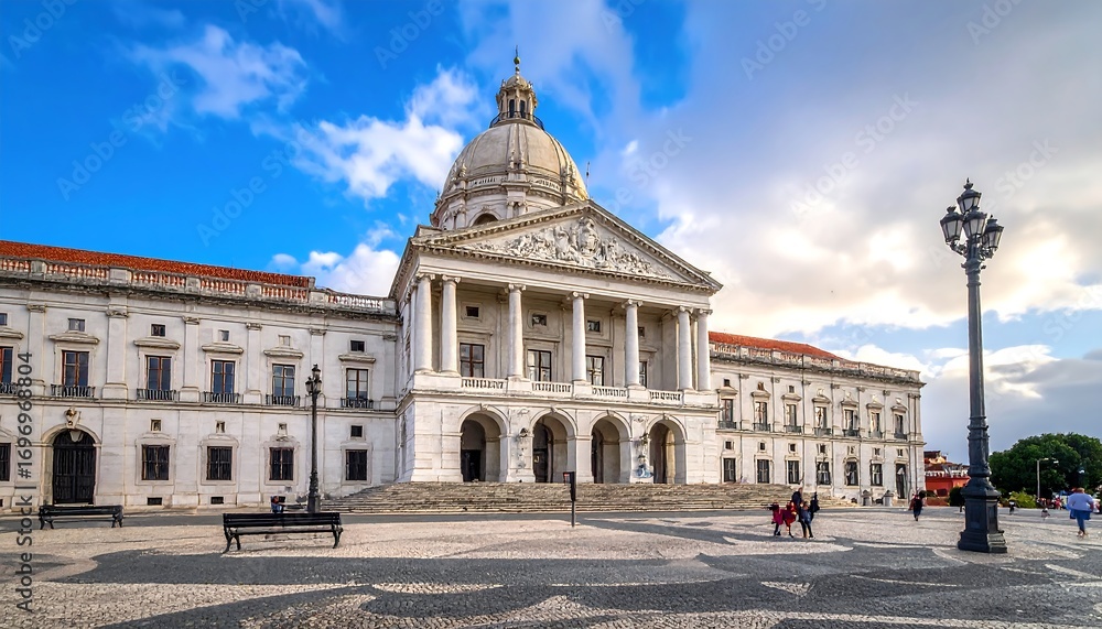 Fototapeta premium Wide shot of a grand building