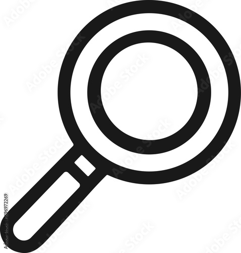 Magnifying glass icon for search and analysis.