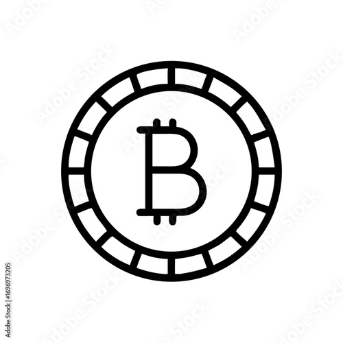 Cryptocurrency Bitcoin coin symbol