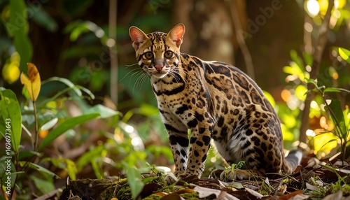 Wild cat in jungle
