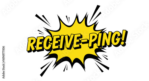 Comic Book Style "Receive-Ping!" Text