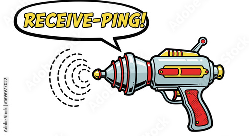 Retro Futuristic Ray Gun with Sound Effect