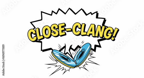 Cartoon Comic Book Sound Effect Close-Clang
