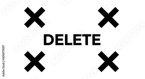 Delete Symbol with Four Crosses