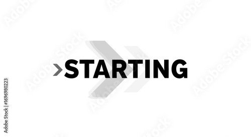 Abstract Starting Graphic with Bold Text and Arrows