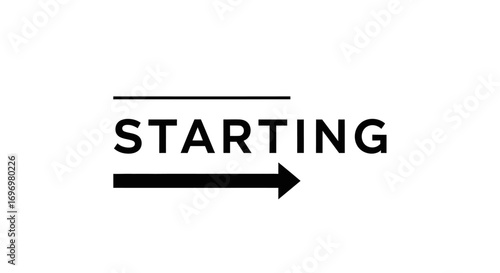 Bold Text "Starting" with Arrow