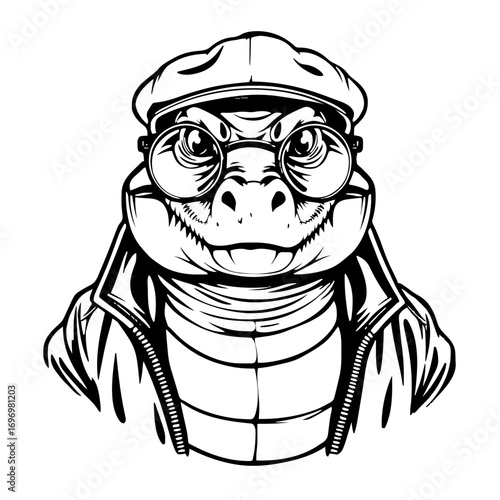 Alligator Bomber Flat-cap #305