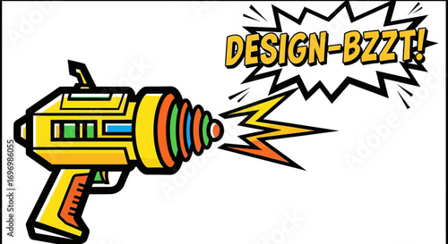 Colorful Cartoon Futuristic Energy Gun