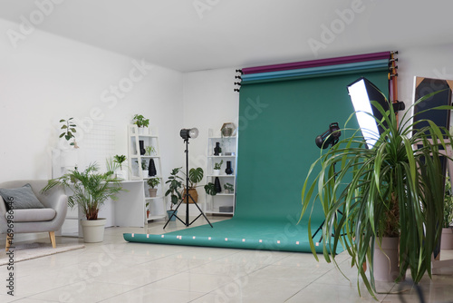 Interior of photo studio wi...