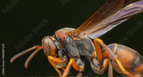 closeup of a wasp