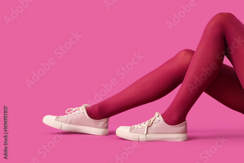 Fashionable female legs in ...