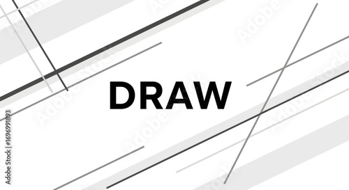 Geometric Abstract with the Word "DRAW" in Bold