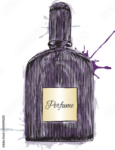 Perfume bottle vector.  Fashion & Style. 