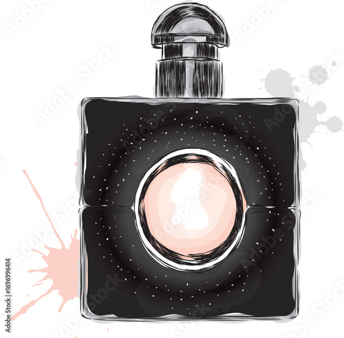 Perfume bottle vector.  Fashion & Style. 