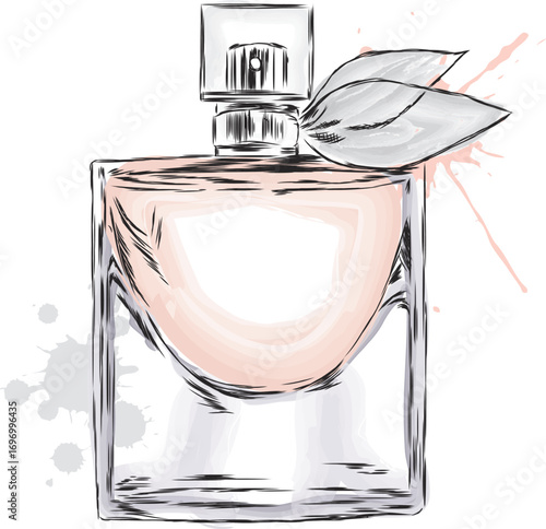 Perfume bottle vector.  Fashion & Style. 