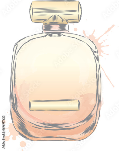 Perfume bottle vector.  Fashion & Style. 