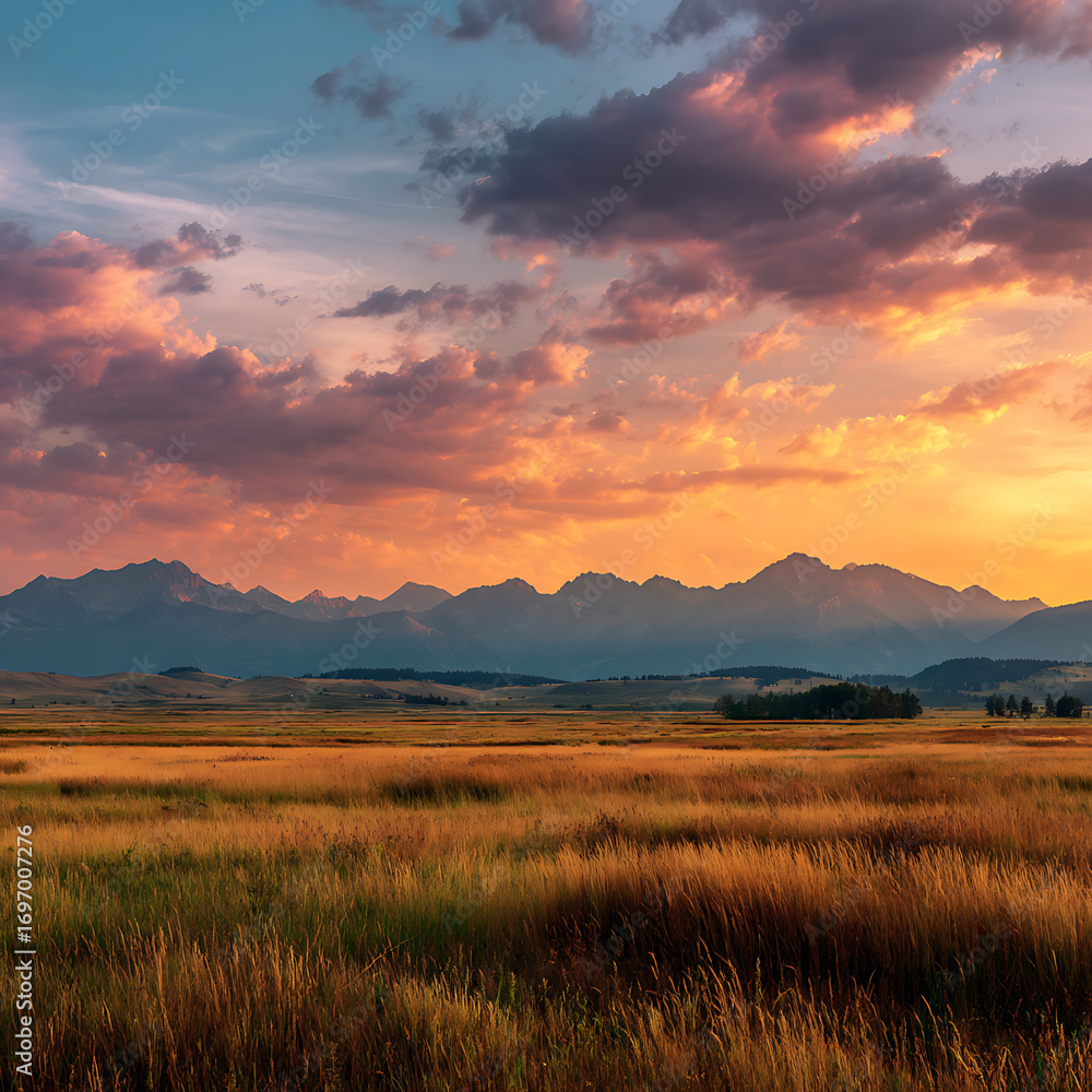 Obraz premium sunrise over the mountains
