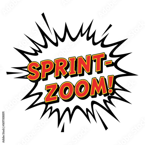 Comic Book Style "Sprint-Zoom" Text Effect
