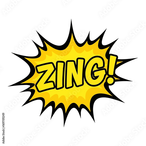 Comic Book "ZING!" Sound Effect Illustration