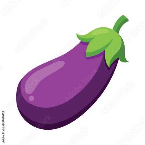 eggplant on white background