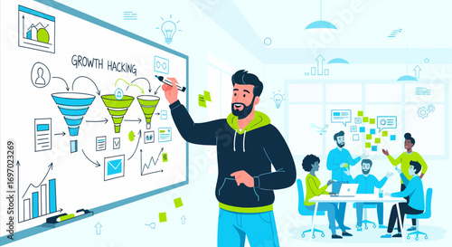 Growth Hacking Presentation For Corporate Strategy And Team Collaboration