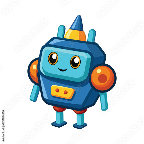funny cartoon robot