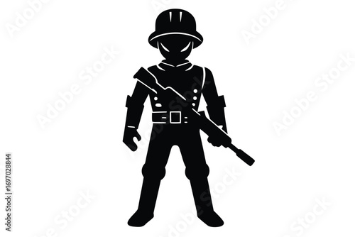 toy soldier silhouette vector art