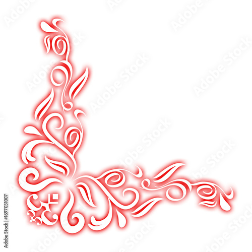 Elegant red and white floral corner decoration