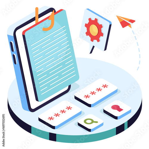 Premium download illustration of file phishing