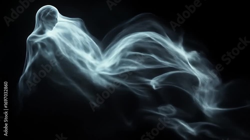 Ethereal Smoke Ghost Figure.