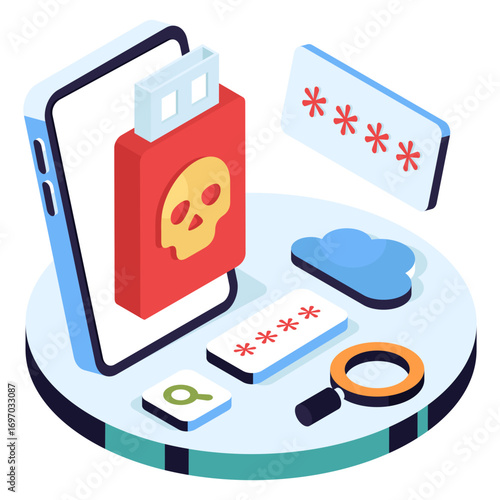 An illustration design of usb hacking