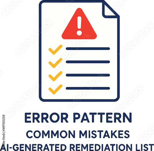 Error pattern card common mistakes list generated by AI illustration