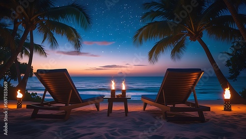 Fototapeta Naklejka Na Ścianę i Meble -  sunset in the maldives beach