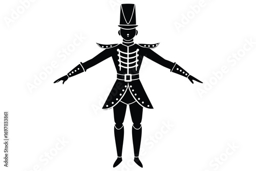 nutcracker soldier silhouette vector art