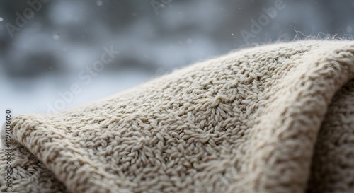 Wallpaper Mural Scandinavian minimal knitted wool texture background in neutral tones for cozy winter-inspired design projects Torontodigital.ca