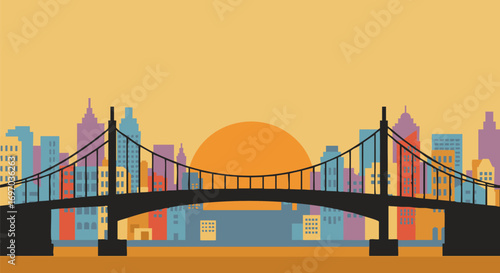 City Bridge at Sunset