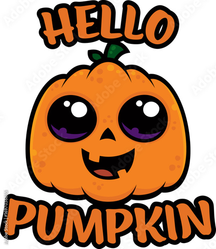 Hello Pumpkin Cute Halloween Jack-O-Lantern