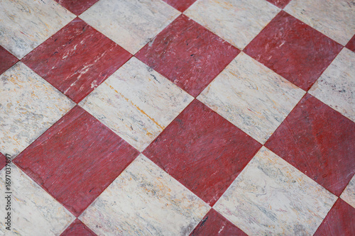 Red and Cream Tiled Flooring